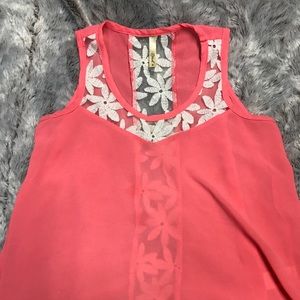 Pink tank top (see through)